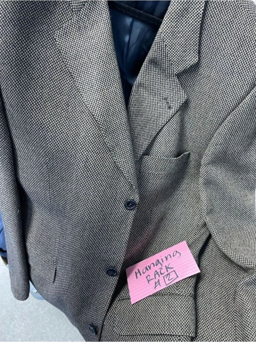 Strellson Wool Blazer Brown 52EU Tailored Luxury Career Sport Coat Business